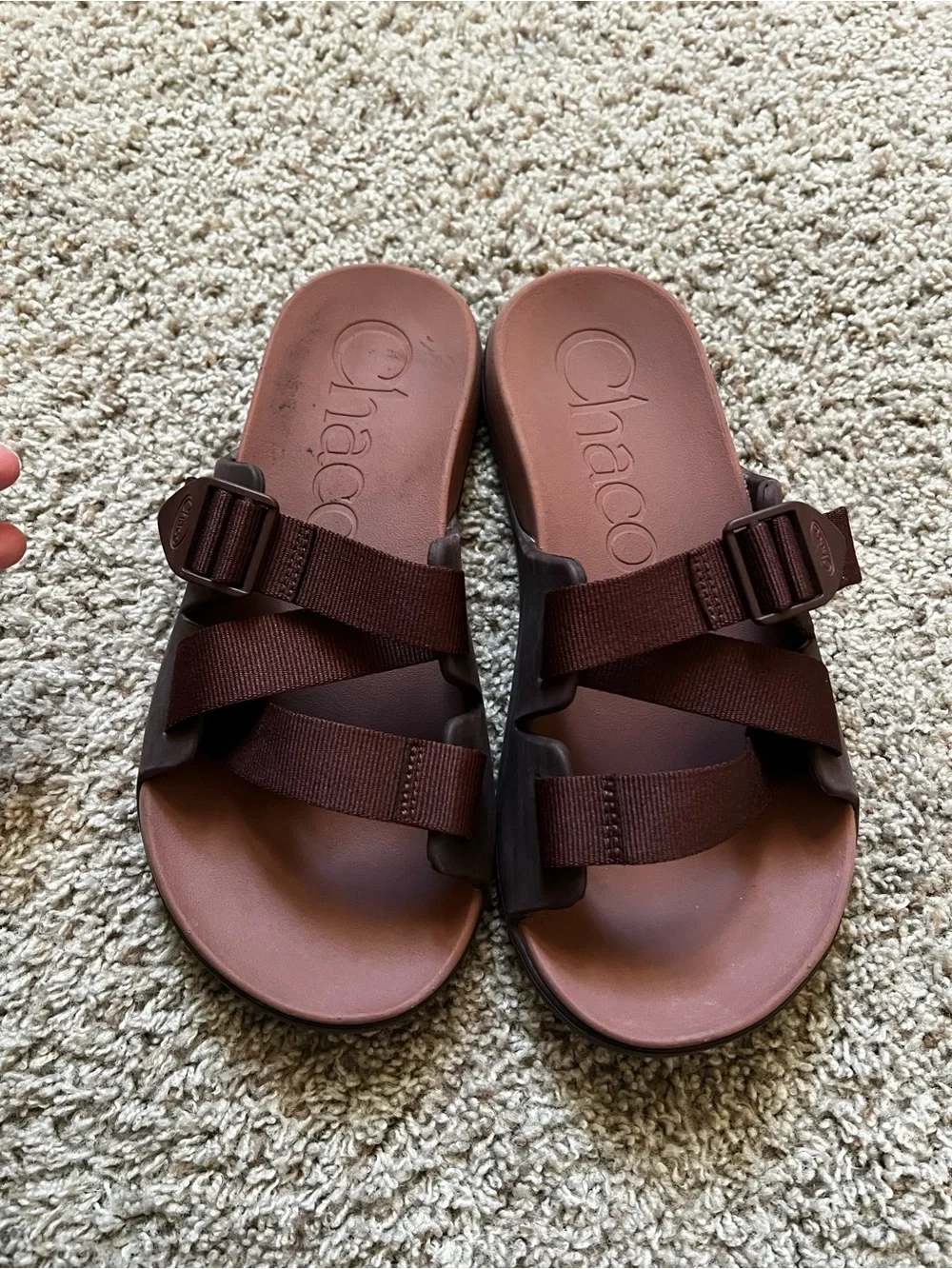 Chaco Brown Adjustable Slide Sandals